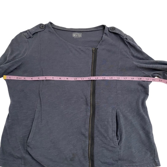Converse One Star Blue Moto Style Jacket Top, Size Large - Picture 9 of 13